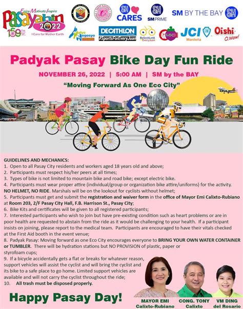 Pasay City gov’t to launch ‘Pasay Padyak: Moving Forward as .